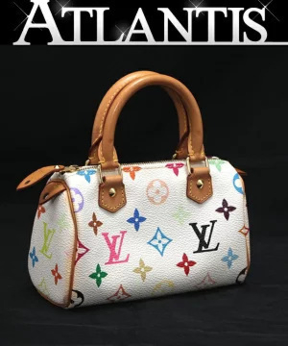 Louis Vuitton Speedy Handbag Multicolor White
